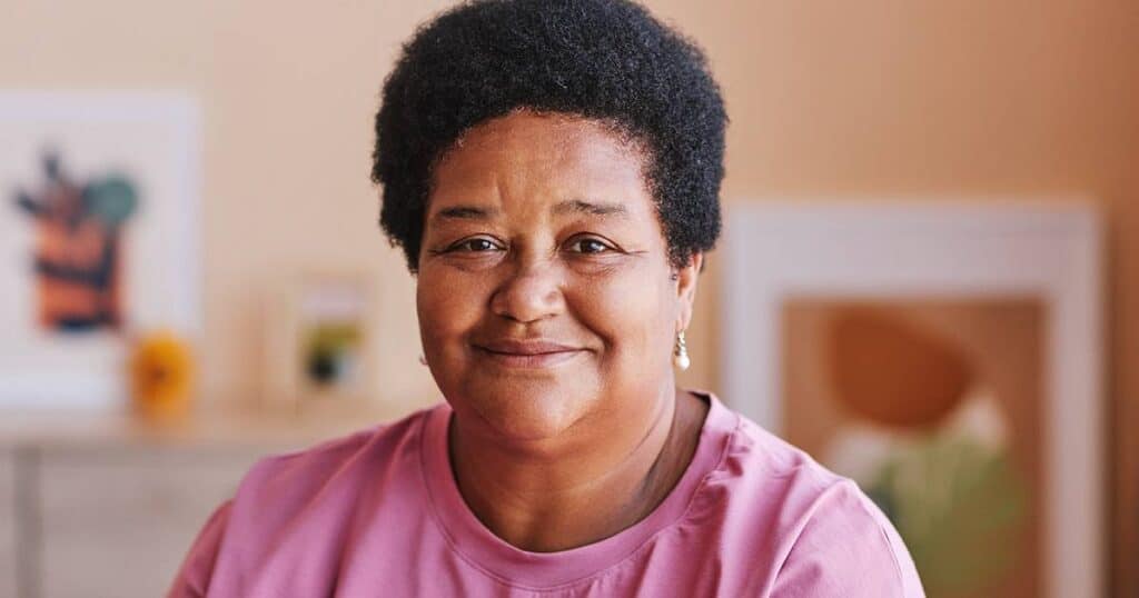 early childhood educator smiling enjoys new school year